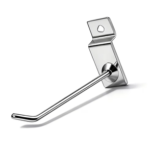 Crochets de présentation pour mur à lattes, simple fil, en fer, noir et blanc, accessoires pour magasin - Product Image 4