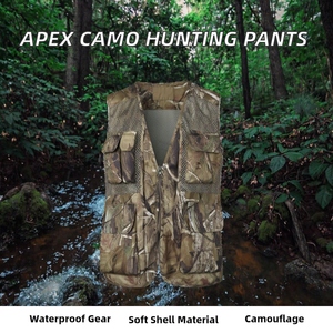 Gilet de chasse unisexe imprimé, imperméable, en softshell, respirant, avec fermeture éclair sur le devant, plusieurs poches, vêtements d'extérieur, hiver - Product Image 2