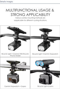 Gaciron Extension de guidon de vélo en alliage d'aluminium durable Support de montage rotatif à 360 ° pour les ordinateurs de vélo <span class=keywords><strong>Garmin</strong></span>/Wahoo Caméras GoPro - Product Image 4