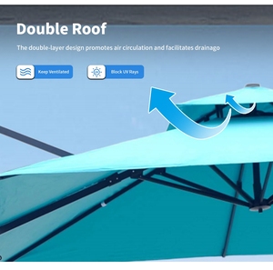 Big Size Modern Foldable Patio Umbrella <strong>with</strong> <strong>3m</strong> Canopy Large Outdoor Furniture <strong>Parasol</strong> for Garden Party - Product Image 3