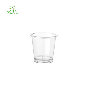 small clear PET 12oz disposable plastic jello shot souffle portion condiment sauce dip cups with lids