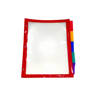 Tùy chỉnh A4 Pp không thấm nước trong suốt tấm nhựa thư mục cuốn sách tabs chia tập tin với màu sắc tùy chỉnh cho văn phòng trường sử dụng - Product Image 5