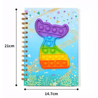 Soododo Designs Nouveauté Couleurs Variées Personnalisées Couverture en Silicone à Bulles Spirale Anti-stress pour Carnets et Journaux Vente en Gros