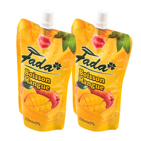 Pochettes souples en plastique à bec verseur pour jus de pomme de qualité alimentaire, emballage flexible pour usine de lait et de boissons