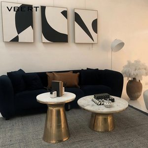 WBERT nordico Design moderno di lusso <span class=keywords><strong>in</strong></span> <span class=keywords><strong>marmo</strong></span> tavolino alto <span class=keywords><strong>piedi</strong></span> piccolo tavolino balcone semplice Casual creatività materiale metallico - Product Image 5