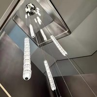 Villa Salon Lustre Personnalisé Lumière Duplex Rotatif Acrylique Led Or Dimmable Intérieur Lumière Maison Escaliers Chambre Hôtel