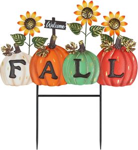 Meilleure Vente : Décorations de Jardin Décoratives pour l'Automne – Panneau de Bienvenue Citrouille pour l'Extérieur et la Maison - Product Image 4