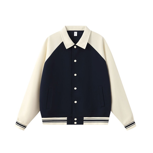 Fabricants de vêtements personnalisé 380G contraste couleur col en v veste de baseball automne hiver école Style lâche bouton Cardigan <span class=keywords><strong>manteau</strong></span> - Product Image 1