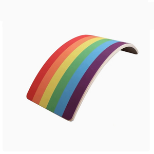 กระดานฝึกประสาทสัมผัสสำหรับเด็กเล่นโยคะกระดานโค้งของเล่น Montessori สีรุ้งของเล่น Montessori - Product Image 1