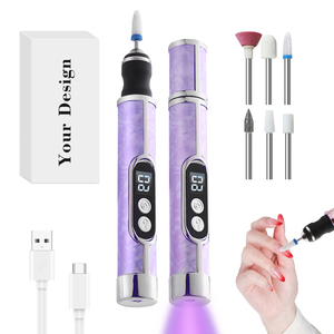Máquina de Manicura Profesional con Pantalla LED 0728, Bajo Consumo, 2 en 1, Mini Taladro de Uñas, Temporizador Dual, Recargable - Product Image 1