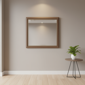 Specchio da parete Bridgevine Home Tango, cornice quadrata in noce, nessun assemblaggio richiesto, stile rustico - Product Image 2