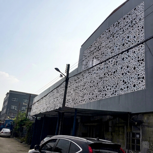 Revêtement mural extérieur de bâtiment en tôle d'aluminium perforée insonorisante - Product Image 1
