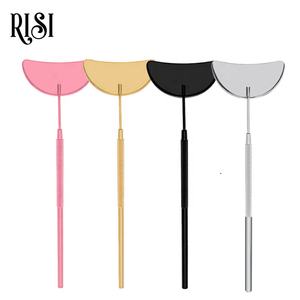 Nuevo espejo de pestañas <span class=keywords><strong>RISI</strong></span>, espejo de pestañas profesional de acero inoxidable, forma de corazón/cuadrado/luna, espejo de pestañas rosa, logotipo personalizado - Product Image 1