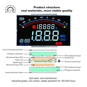Display a 7 Segmenti Personalizzabile di Alta Qualità, Moduli LCD Negativi TBN Anti-Riflesso per Cruscotto Moto TVS Raider e Automotive - Product Image 4