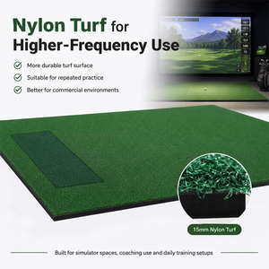 Tapis de frappe en nylon remplaçable, norme commerciale, 15 mm, base en gazon synthétique EVA NBR, pour simulateur de <span class=keywords><strong>golf</strong></span>, fourniture pour distributeurs - Product Image 1
