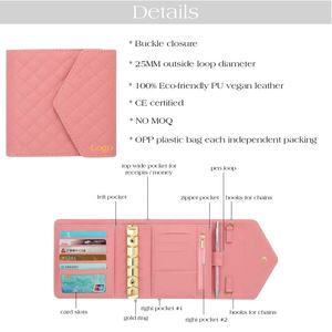 Portefeuille organisateur Hongbo A7 en cuir matelassé façon galet, le plus vendu, avec feuille mobile et pochettes, disponible comme organiseur de monnaie - Product Image 5