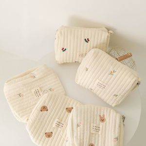 Estilo coreano nueva cremallera bordado algodón mamá bolsa bebé cochecito bolsa de pañales - Product Image 3