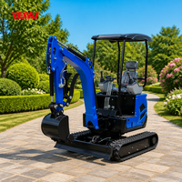 Nouvelle mini-excavatrice sur chenilles hydraulique diesel EURO 5, petite excavatrice de jardin de 1,7 tonne à vendre