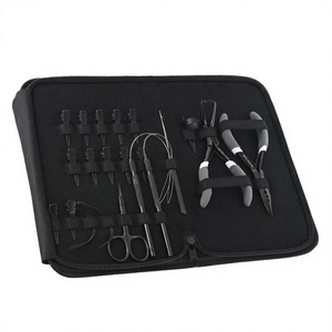 Kit d'outils d'extension de cheveux professionnel pinces outils de cheveux en acier inoxydable avec microbilles pinces de sectionnement de cheveux boucle d'aiguilles de doigt - Product Image 1