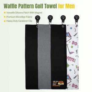 Wholesale Premium Waffle Weave Golf <b>Towel</b> <b>Large</b> Scale Production Capacity Microfiber Fabric with Custom Branding - Product Image 6