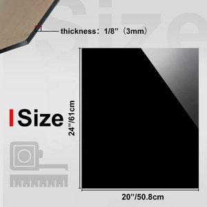 Lastre Acriliche 12x16 Spessore 3mm Nere, Foglio Acrilico Colato, Pannello in Plastica, Lastra in Policarbonato per Progetti <span class=keywords><strong>Fai</strong></span>-<span class=keywords><strong>da</strong></span>-<span class=keywords><strong>Te</strong></span> e Artigianato - Product Image 2