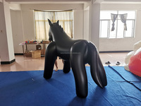 Vente Flash : Mascotte Gonflable Personnalisée Cheval Noir en PVC 67"*72" – Jouet Publicitaire