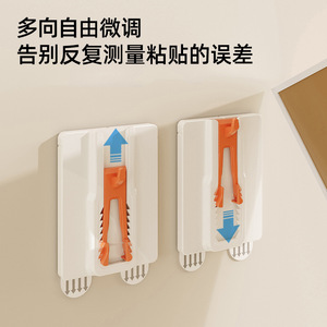 Adhesive <b>Wall</b> <b>Hooks</b> Rectangle Removable No Drill Installation For Picture Frame Hanging Strong Load Bearing Capacity - Product Image 4