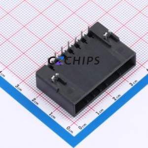 HC-3810-7AW-05 Wire-to-Board Pin Header Bent Lead Through Hole,P=3.81mm Connector 1x7P 3.81mm Right Angle Insert 7P - Product Image 1