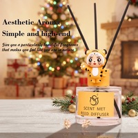 Diffuseur de parfum en verre de luxe 100 ml, coffret cadeau, écologique, sans BPA, sans alcool, huile aromatique, rafraîchisseur d'air pour la maison, bâtonnets en rotin, hôtel
