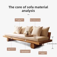 Massivholzmöbel Neues Sofa-Bett im Chinesischen Stil aus Kiefer für Zuhause & Hotels Natürlicher Holzstuhl & Balkonsitz für Wohnzimmernutzung