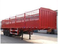 Semi-remorque à ridelles pour le transport de bétail et de marchandises lourdes, 100 tonnes, 3 essieux, 12 roues, fabrication chinoise