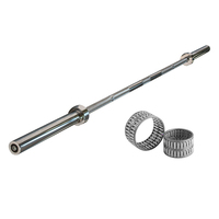 Barbell d'haltérophilie de fitness chromé de 86 pouces, barre en acier de 220cm et 20kg