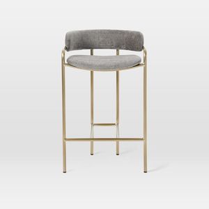 Luxury Style Metal Chair with Cushion Seat and Backrest Pub <b>Stool</b> Versatile Fashionable Contemporary Design Light Weight <b>Stool</b> - Product Image 5
