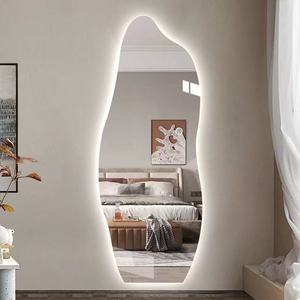 Miroir de maquillage mural LED irrégulier pour chambre à coucher, mobilier d'intérieur moderne, interrupteur tactile, PVC anti-explosion - Product Image 5