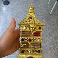 Diffuseur d'arômes électrique en fer forgé à motif doré, style arabe moyen-oriental, décoration de salon, porte-encens écologique aromatique