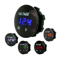 BROSINTL Voltmeter Mobil 12V, Voltmeter Mini Digital 3-32V DC Flush Mount dengan Display LED