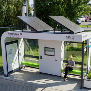 Urban <strong>Road</strong> Smart Bus Shelter, Galvanized Steel Stainless Steel, Custom Modern Intelligent Public <strong>Transit</strong> Station. - Product Image 5