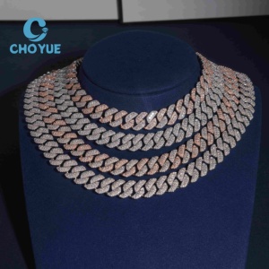 ลดราคา! สร้อยคอเงินแท้ S925 ลายคิวบัน 13 มม. ประดับเพชรโมอิสซาไนต์ สไตล์ฮิปฮอป เครื่องประดับคุณภาพสูง สร้อยคอผู้ชาย ผ่านการทดสอบเพชร GRA - Product Image 1