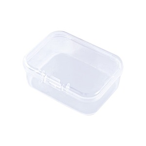 Mini Jewelry Storage Box Transparent 5.5x4x2cm With Lid For Earrings Necklaces Dustproof Anti Oxidation - Product Image 1