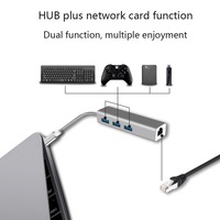 Adaptador 4 en 1 Tipo C a RJ45 Gigabit Ethernet con Chip RTL8153, Estación de Acoplamiento USB sin Controladores para Laptop/PC, Modelo ML-ZJ0001