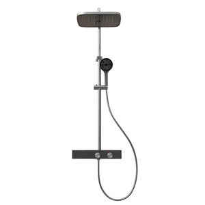 Juego de ducha moderno 8802, cabezal de ducha cuadrado con rociador de mano cromado, fácil instalación, rociador superior para uso doméstico - Product Image 1
