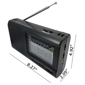 Radio portable populaire à son parfait, faible bruit, antenne télescopique rotative à 360 degrés, FM/AM/SW1-7, bande complète - Product Image 2