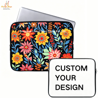 Housse d'ordinateur portable en néoprène personnalisée avec impression d'usine, sacoche de transport pour ordinateur portable, pochette OEM à fermeture éclair pour ordinateur de 13/14/15,6 pouces, cadeau