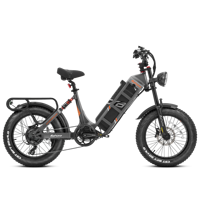Vélo Électrique Hybride Eahora Juliet, Moteur Personnalisé, 52V 60Ah, Pneus Larges, Vélo Cargo Urbain, Entrepôt UE