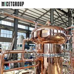 Distillateur de gin 200L Distillateur de cuivre complet Système Moonshine à deux pots Col de cygne avec condenseur <span class=keywords><strong>en</strong></span> cuivre à vendre - Product Image 5