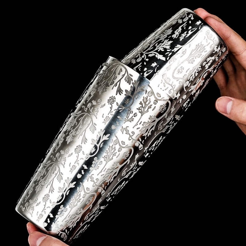 Shaker à cocktail japonais en acier inoxydable 304 gravé pour bar de cuisine et restaurants