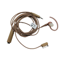 Kit oreillette beige 3 fils BDN6668 avec microphone et PTT pour radio Motorola APX XTS, prise jack 3,5 mm