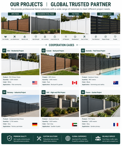 Cadres de clôture de jardin en alliage d'aluminium 6063 T5 personnalisables, abordables et durables, avec grilles horizontales de style élégant pour la protection de l'intimité - Product Image 6