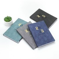 2025 A5 PU cuir planificateur en gros étudiant 365 calendrier cahier Agenda pour bureau