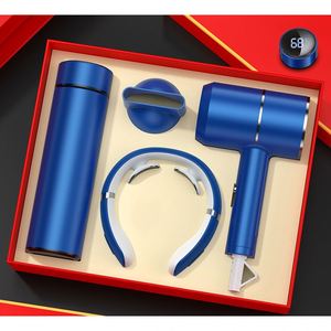 ชุดของขวัญวันพ่อ ประกอบด้วยแกดเจ็ต ของขวัญส่งเสริมการขาย กระติกน้ำสุญญากาศ เครื่องนวดคอ พาวเวอร์แบงค์ ร่ม และไดร์เป่าผม - Product Image 1